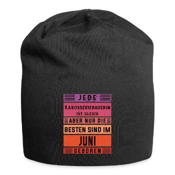 Autoschlosser Geburtstag Juni geboren - Jersey-Beanie - Schwarz - Vorne