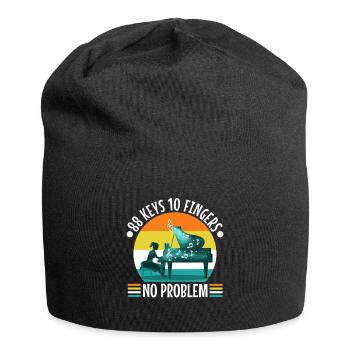 88 keys 10 fingers no problem - Jersey-Beanie - Schwarz - Vorne