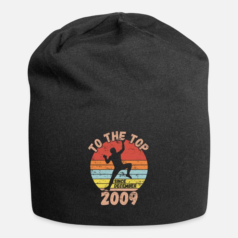 Geburtstag Klettern Bouldern seit Dezember 2009 - Jersey-Beanie - Schwarz