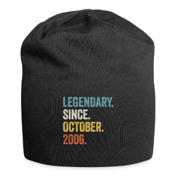 Legendary Since October 2006 16. Geburtstag - Jersey-Beanie - Schwarz - Vorne