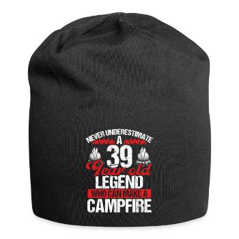39 Year Old Camper Scouting Scout 39 Birthday - Jersey Beanie - black - Front