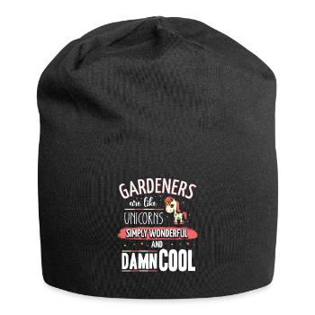 Gardeners are like unicorns florist - Jersey-Beanie - Schwarz - Vorne
