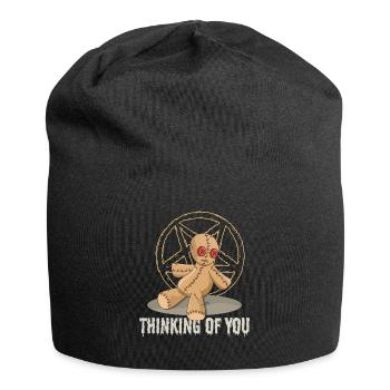 Creepy Pentagram Satanic Horror Scary Halloween - Jersey-Beanie - Schwarz - Vorne