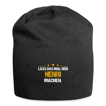 Lass das mal den Henri machen Name - Jersey-Beanie - Schwarz - Vorne