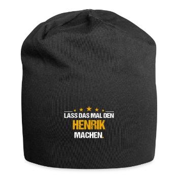 Lass das mal den Henrik machen Name - Jersey-Beanie - Schwarz - Vorne