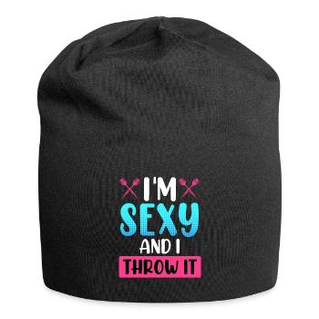 Frauen Darts Damen Dartpfeile Zubehör Dart - Jersey-Beanie - Schwarz - Vorne