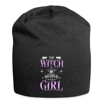 The witch behind the girl - Jersey Beanie - black - Front