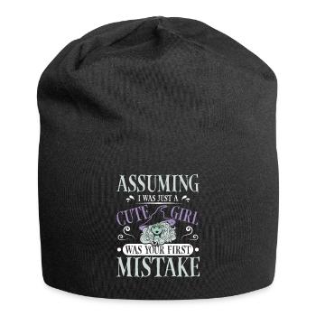 cute girl halloween saying - Jersey-Beanie - Schwarz - Vorne