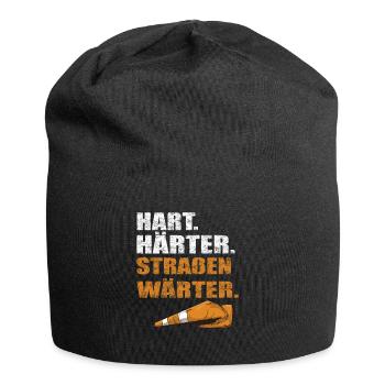 Hart Härter Straßenwärter | Road construction - Jersey Beanie - black - Front