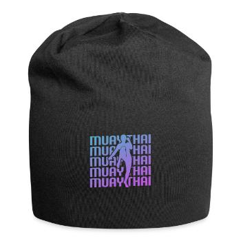 Retro Vintage Classic Muay Thai Boxing Martial - Jersey Beanie - black - Front
