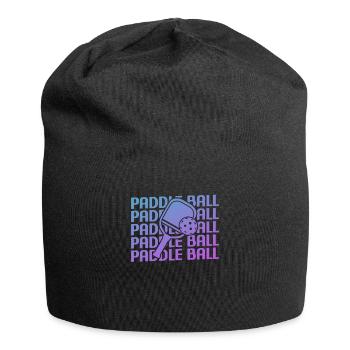 Retro Vintage Classic Pickleball Paddle Ball - Jersey Beanie - black - Front