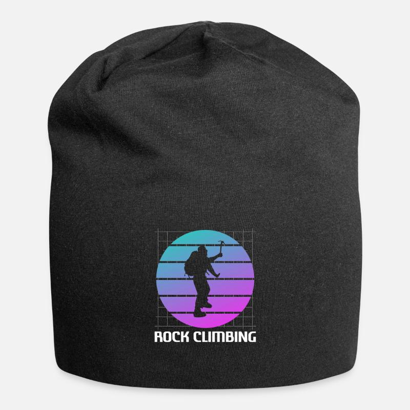 Retro Vintage Classic Rock Climbing Climber - Jersey-Beanie - Schwarz
