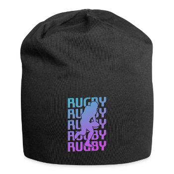 Retro Vintage Classic Rugby Player - Jersey-Beanie - Schwarz - Vorne