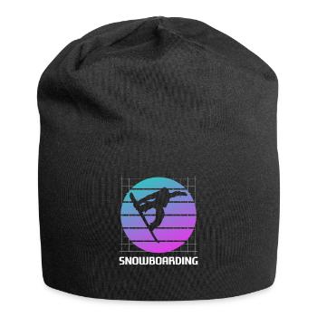 Retro Vintage Classic Snowboarding Snowboard - Jersey-Beanie - Schwarz - Vorne