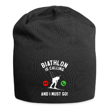 Biathlon Is Calling And I Must Go Biathlete - Jersey Beanie - black - Front