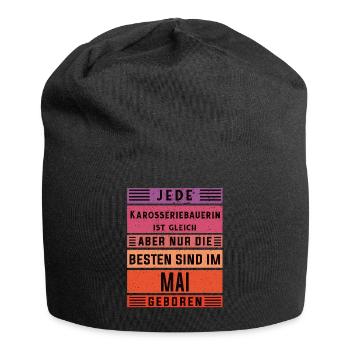 Autoschlosser Geburtstag Mai geboren - Jersey-Beanie - Schwarz - Vorne
