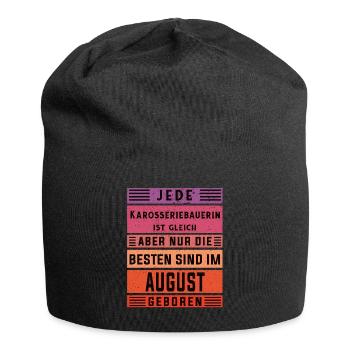 Autoschlosser Geburtstag August geboren - Jersey-Beanie - Schwarz - Vorne