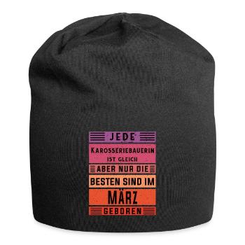 Autoschlosser Geburtstag März geboren - Jersey-Beanie - Schwarz - Vorne