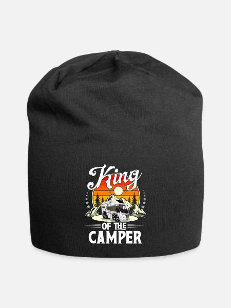 Camping Camper Campen - Jersey-Beanie - Schwarz