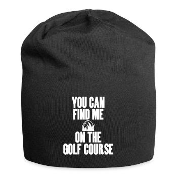 Golf Spieler Spruch Geschenkidee - Jersey-Beanie - Schwarz - Vorne