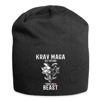Krav Maga Dragon - Trainieren wie eine Bestie - - Jersey-Beanie - Schwarz - Vorne