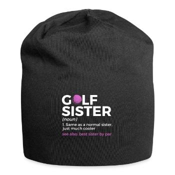Joueur de golf disant idée cadeau - Bonnet en jersey - noir - Devant