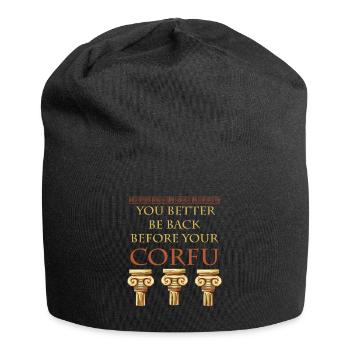 Antike Griechische Mythologie und Griechisches - Jersey-Beanie - Schwarz - Vorne