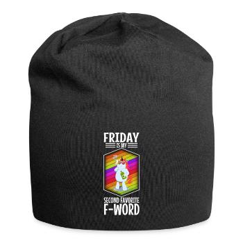 Vendredi est mon deuxième mot préféré - Bonnet en jersey - noir - Devant