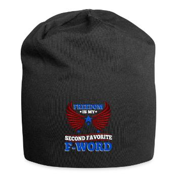 Freedom is my second favorite f word - Jersey Beanie - black - Front