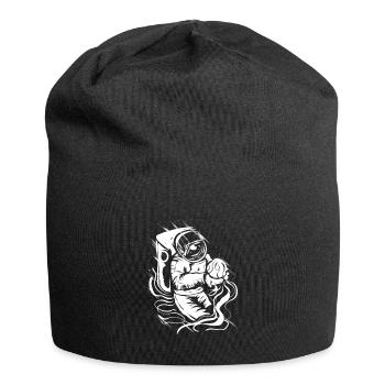 Astronaut Space Funny Spaceman Moon - Jersey-Beanie - Schwarz - Vorne