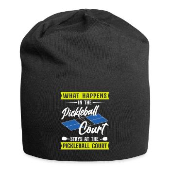 Pickleball Ce qui se passe au - Bonnet en jersey - noir - Devant