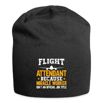 Personnel de cabine de l’hôtesse de l’air hôtesse de l’air - Bonnet en jersey - noir - Devant
