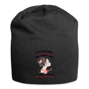 I Am A Book Nerd - Jersey Beanie - black - Front
