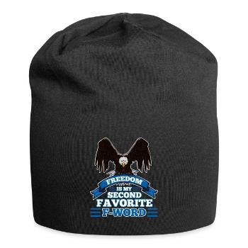 Freedom is my second favorite f word - Jersey Beanie - black - Front