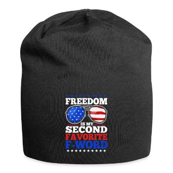 Freedom is my second favorite f word - Jersey Beanie - black - Front