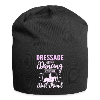 Le dressage, c’est comme danser avec son meilleur ami - Bonnet en jersey - noir - Devant