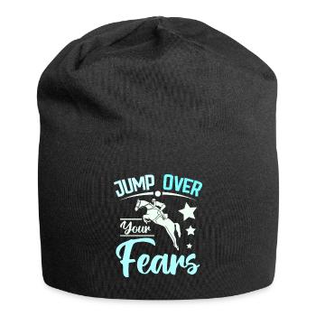 Jump over your fears horse riding - Jersey-Beanie - Schwarz - Vorne