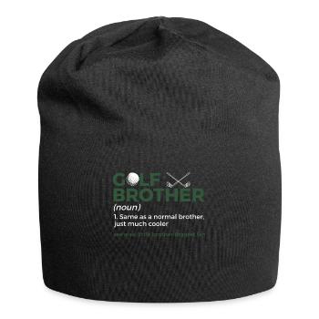 Golf Spieler Spruch Geschenkidee - Jersey-Beanie - Schwarz - Vorne