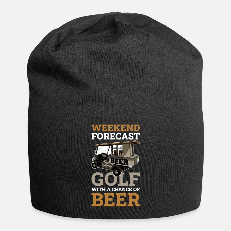 Golf avec une chance de bière Golf cadeau - Bonnet en jersey - noir