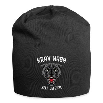 Krav Maga Selbstverteidigung Panther - Israelische - Jersey-Beanie - Schwarz - Vorne