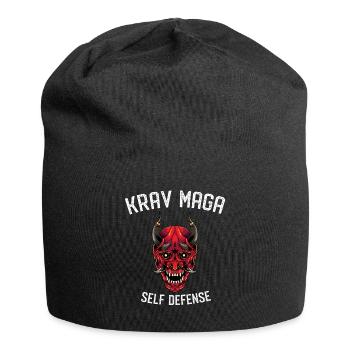 Krav Maga Selbstverteidigung Oni Demon - - Jersey-Beanie - Schwarz - Vorne