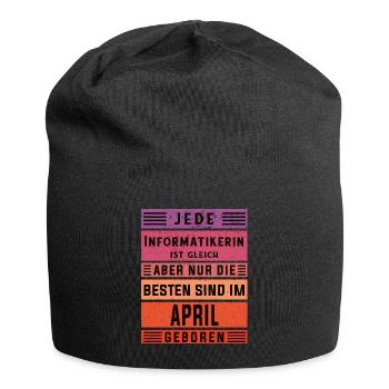 Programmierer Geburtstag April geboren - Jersey-Beanie - Schwarz - Vorne