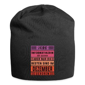 Programmierer Geburtstag Dezember geboren - Jersey-Beanie - Schwarz - Vorne