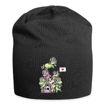 Drôle de Zombie Licorne Spooky Halloween - Bonnet en jersey - noir - Devant
