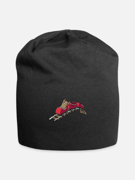 Faultier Achterbahn - Jersey-Beanie - Schwarz