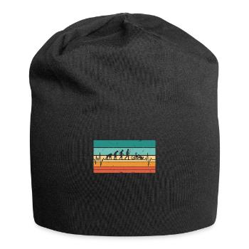 Vintage Heartbeat ECG Pulse Handbike - Jersey Beanie - black - Front