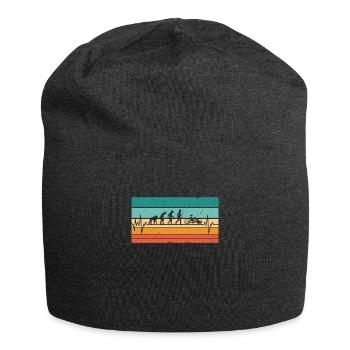 Vintage Heartbeat ECG Pulse Handbike - Jersey Beanie - charcoal grey - Front