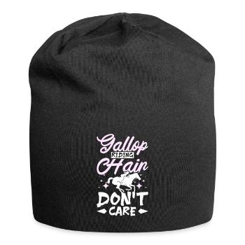Gallop riding hair don't care - Jersey Beanie - black - Front