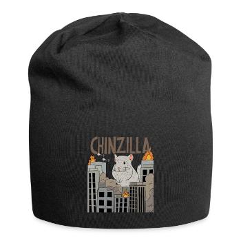 Chinzillaa design for a chinchilla owner - Jersey Beanie - black - Front
