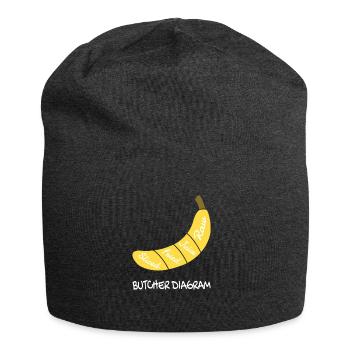 Butcher Diagram Banane Frucht Obst - Jersey-Beanie - Anthrazit - Vorne